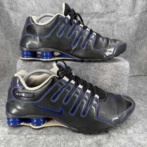 Nike Men’s Shox NZ Running Shoes 378341-051. Black Royal Blue. Size 11 Rare 750